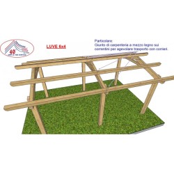 Gazebo Luve in legno lamellare in kit di montaggio