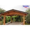 Gazebo Luve in legno lamellare in kit di montaggio