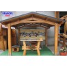 Gazebo Luve in legno lamellare in kit di montaggio