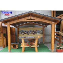 Gazebo Luve in legno lamellare in kit di montaggio "modello leggero"